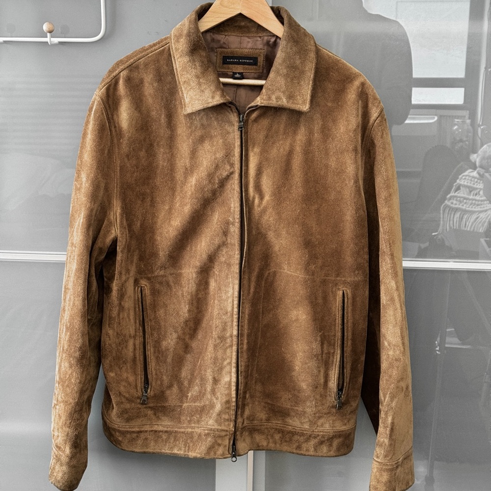 Vintage Banana Republic leather / suede coat